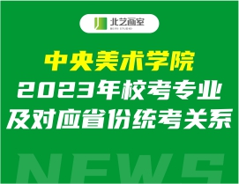 中央美術(shù)學(xué)院2023年?？紝I(yè)及對(duì)應(yīng)省份統(tǒng)考關(guān)系