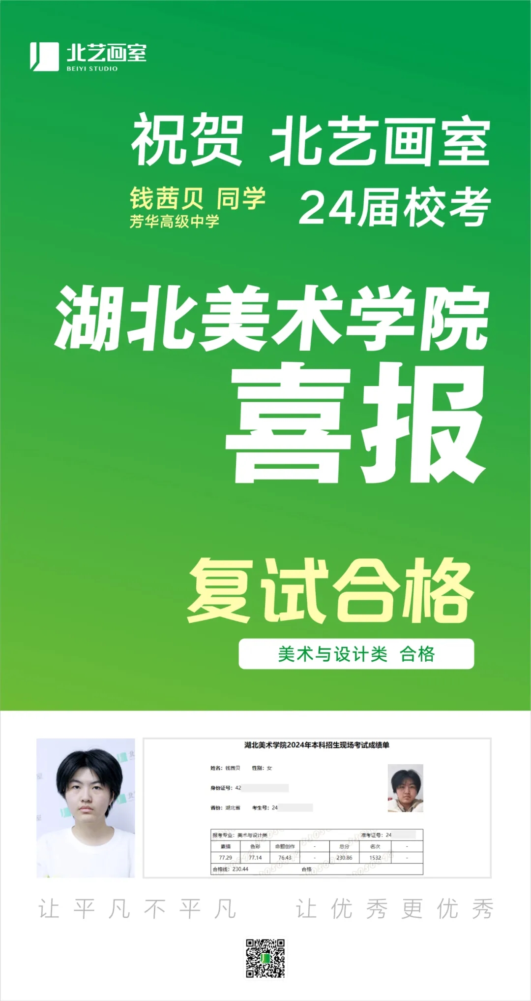 2024北藝畫室湖北美術(shù)學(xué)院校考捷報(bào)