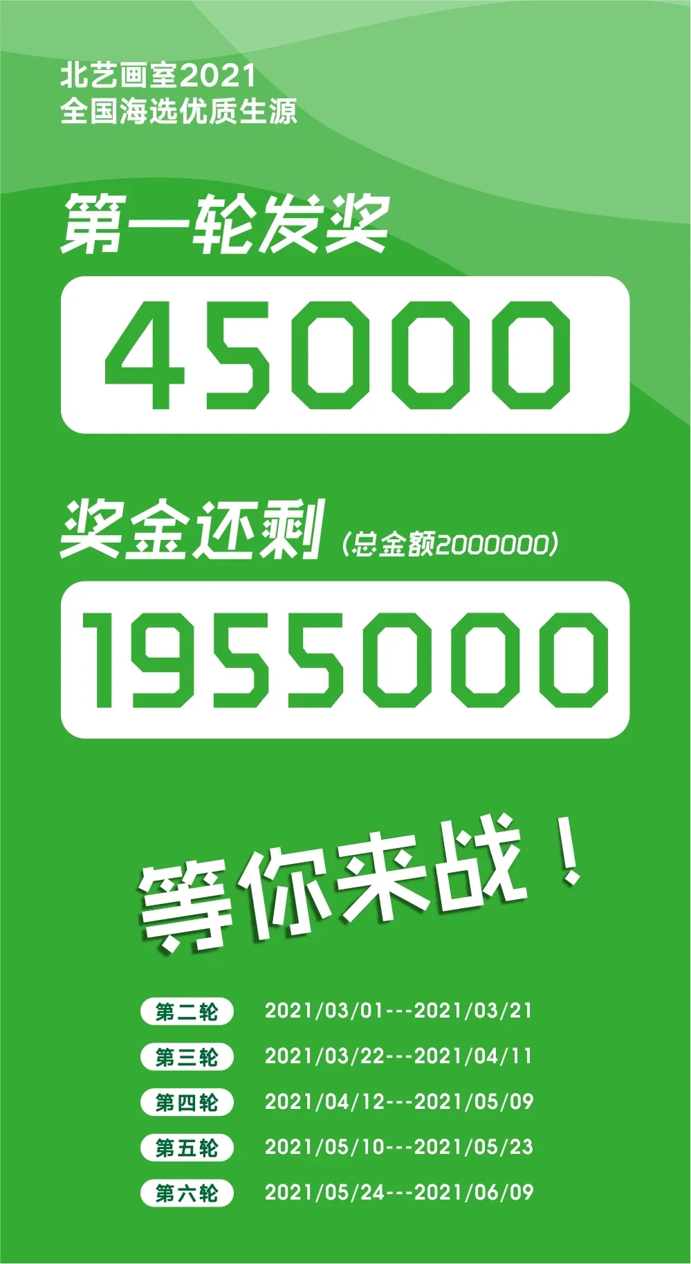 北藝畫室海選獎金