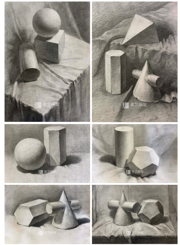 幾何體素描作品