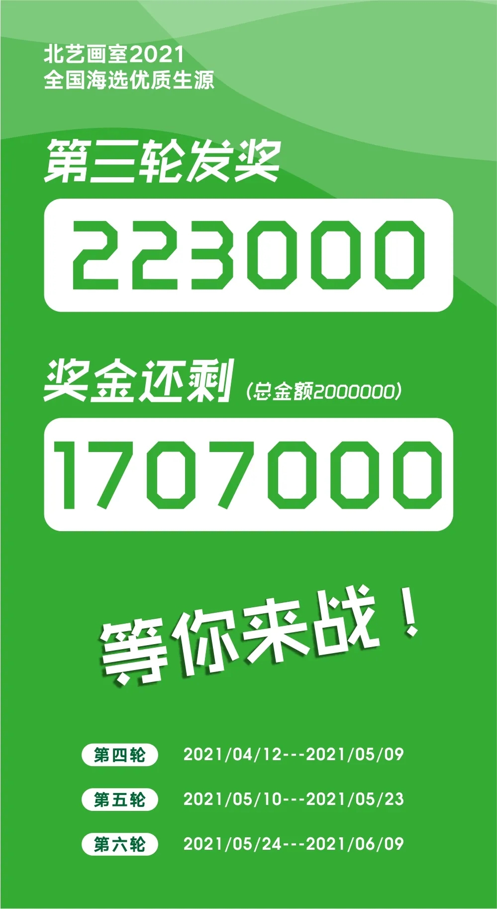 北藝畫室海選獎(jiǎng)金