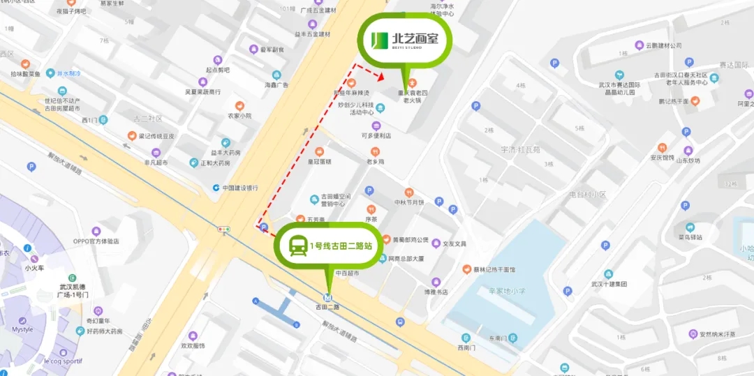 北藝畫(huà)室古田校區(qū)地圖