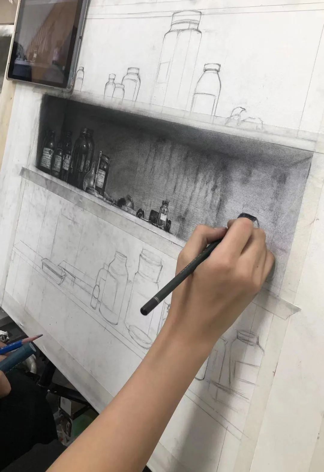 北藝課堂素描靜物寫生