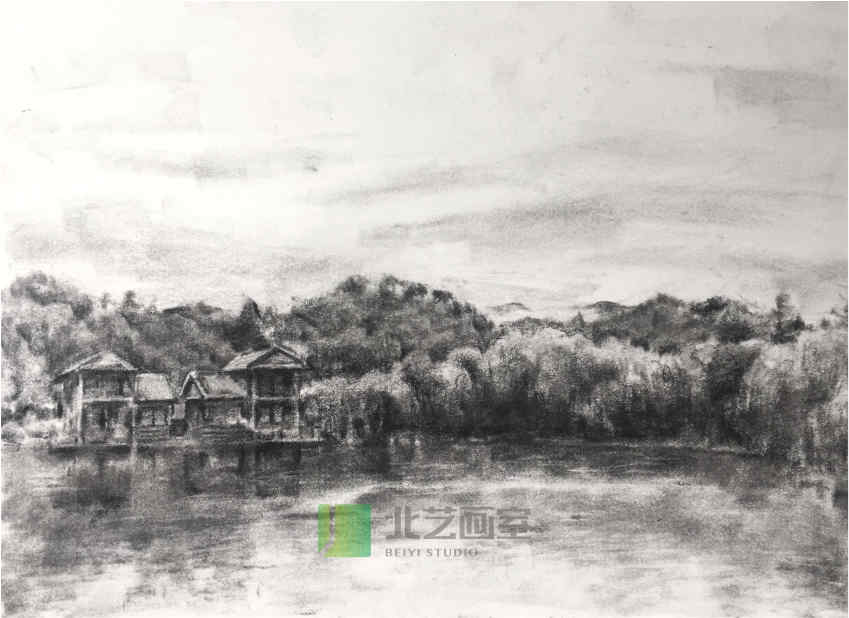 北藝畫室風(fēng)景速寫作品賞析