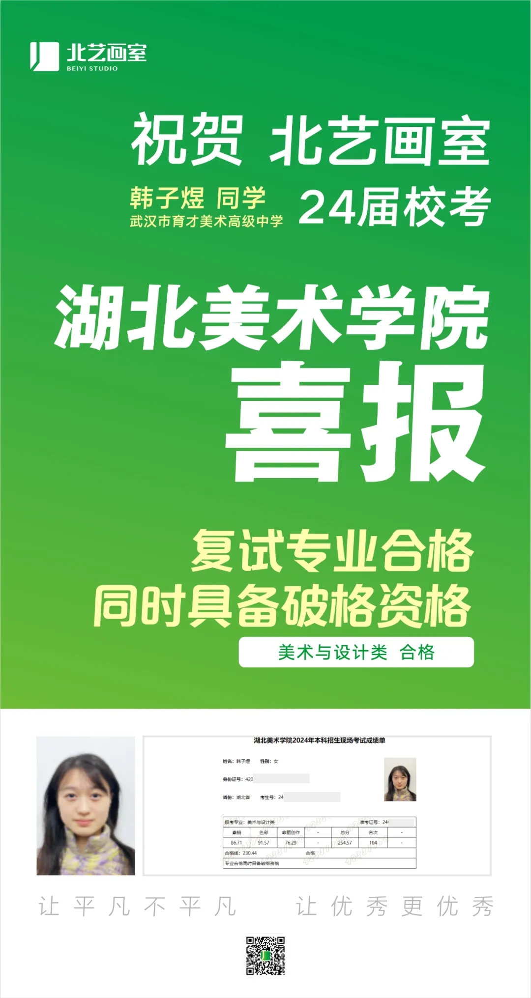 2024北藝畫室湖北美術(shù)學(xué)院校考捷報(bào)
