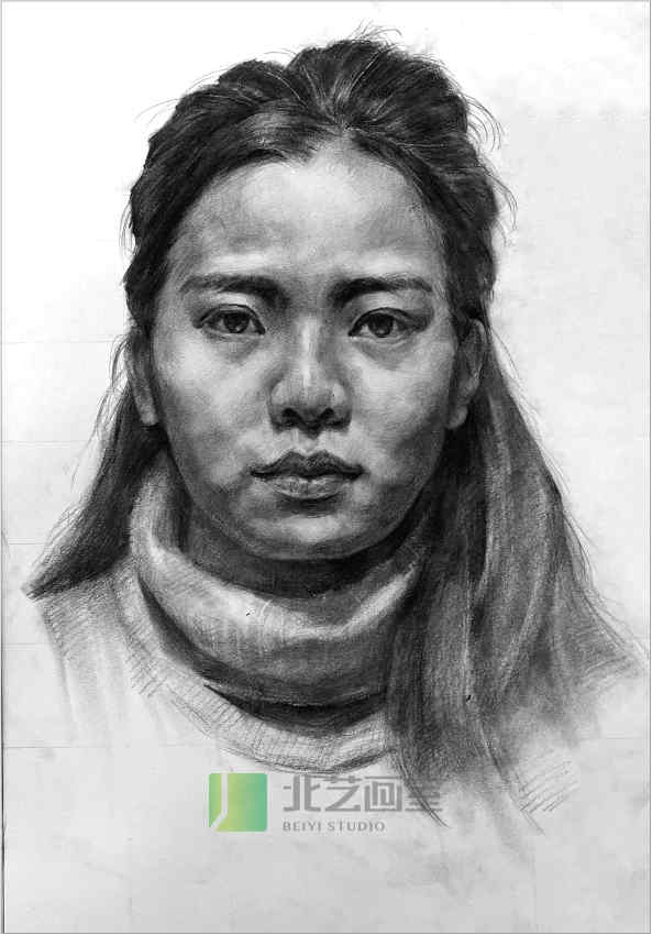 武漢北藝畫(huà)室素描頭像作品賞析