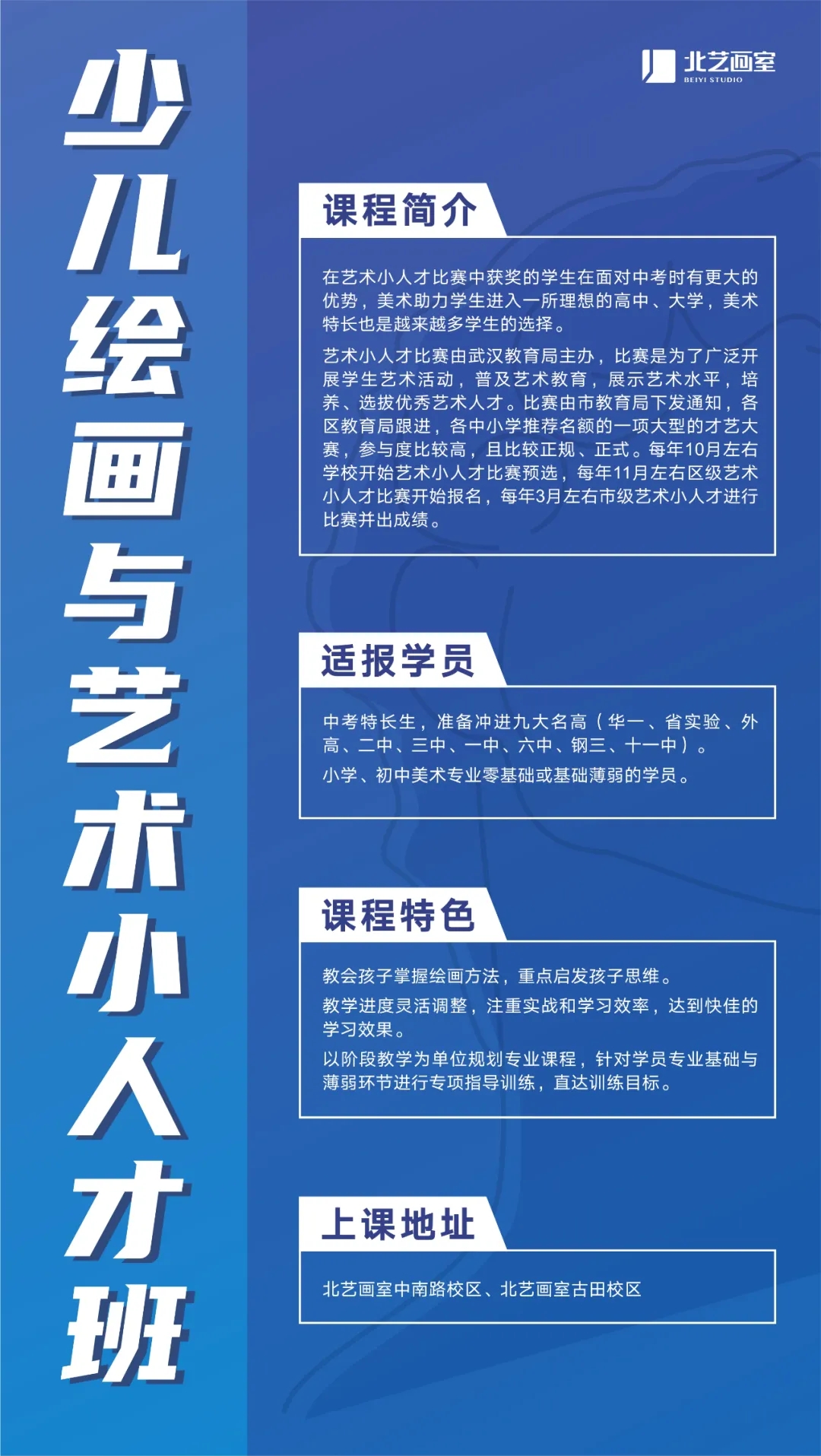 北藝畫室暑期班班型