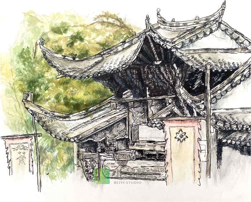 北藝畫室風(fēng)景速寫作品賞析