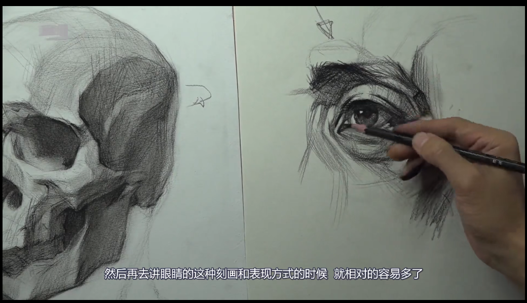 素描頭像（眼睛的結(jié)構(gòu)）畫法的講解示范