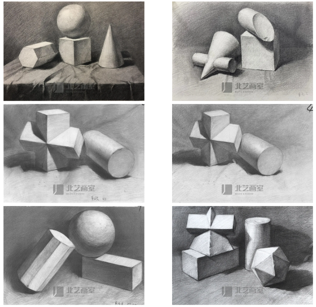 幾何體素描作品