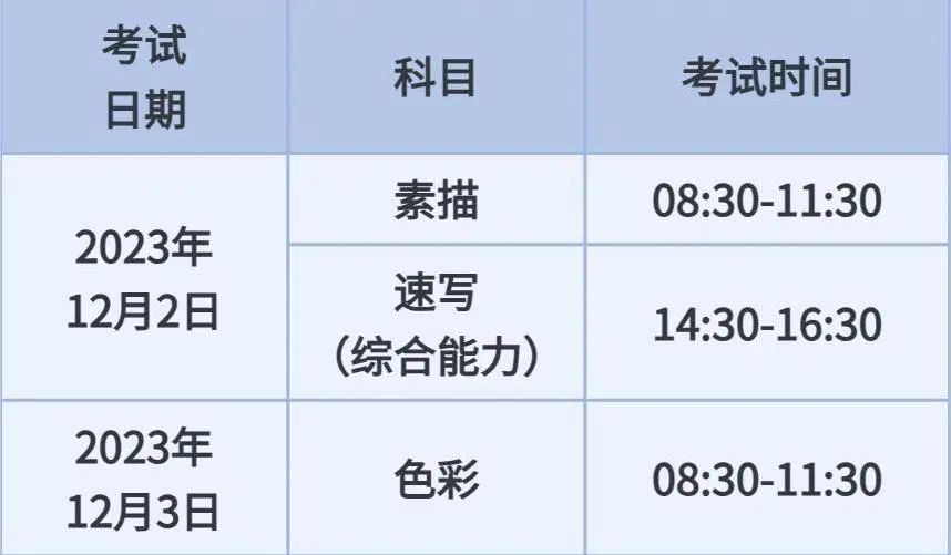 統(tǒng)考時(shí)間安排表