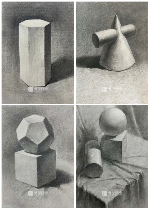 幾何體素描作品