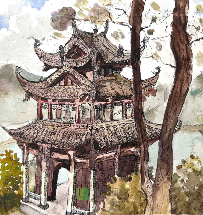 北藝畫室風(fēng)景速寫作品賞析