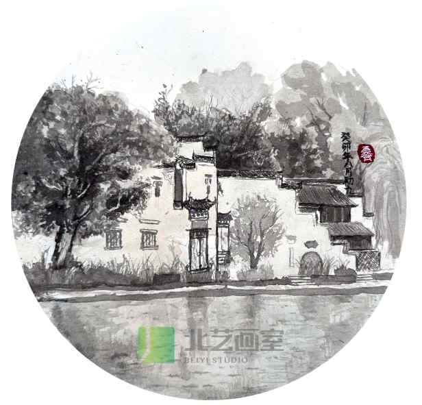 北藝畫室風(fēng)景速寫作品賞析