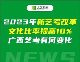 2023年新藝考改革文化比率提高10%，廣西藝考有何變化